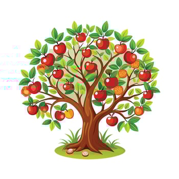 Beautiful Single Big Tree Illustration vector