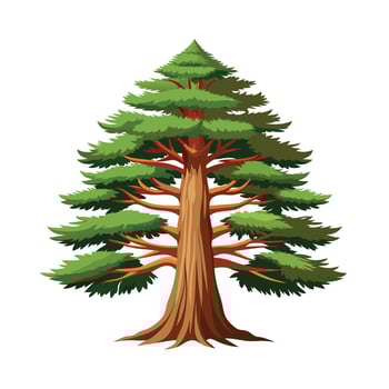 Beautiful Single Big Tree Illustration vector