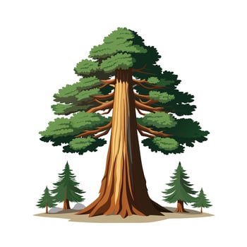 Beautiful Single Big Tree Illustration vector