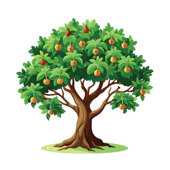 Beautiful Single Big Tree Illustration vector