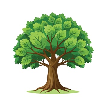 Beautiful Single Big Tree Illustration vector