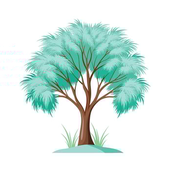 Beautiful Single Big Tree Illustration vector