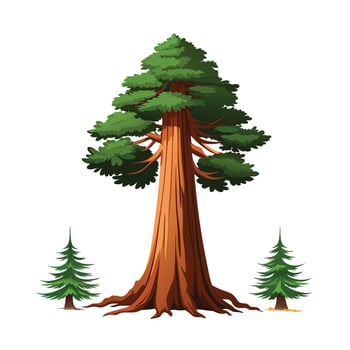 Beautiful Single Big Tree Illustration vector