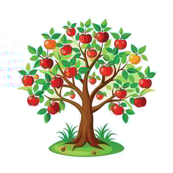 Beautiful Single Big Tree Illustration vector