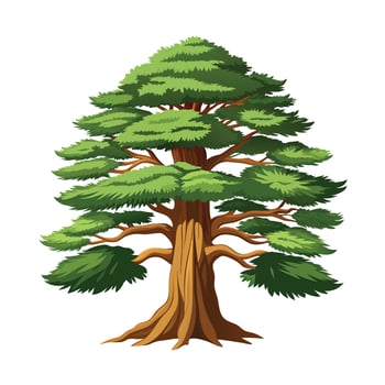 Beautiful Single Big Tree Illustration vector