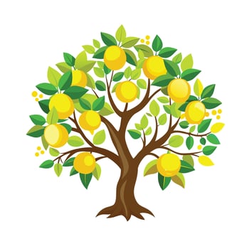 Beautiful Single Big Tree Illustration vector