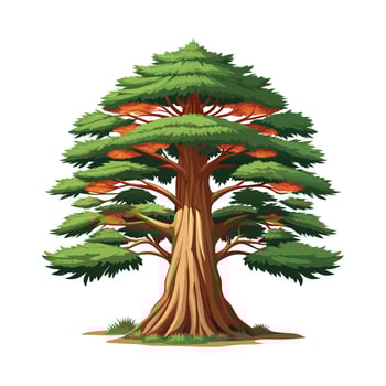 Beautiful Single Big Tree Illustration vector