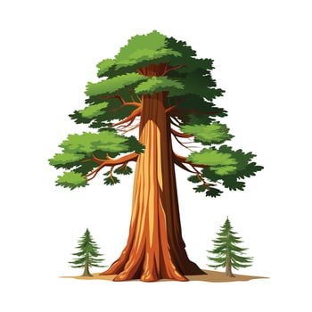 Beautiful Single Big Tree Illustration vector