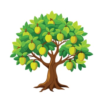 Beautiful Single Big Tree Illustration vector