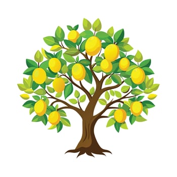 Beautiful Single Big Tree Illustration vector