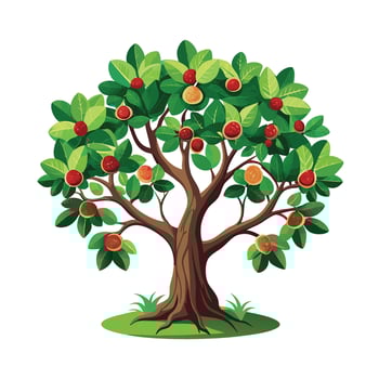 Beautiful Single Big Tree Illustration vector