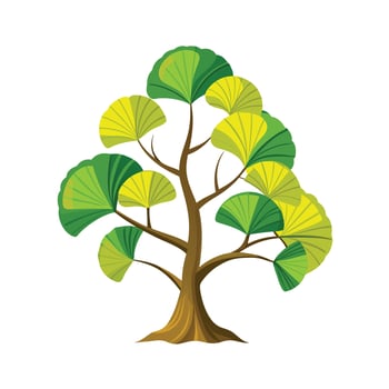 Beautiful Single Big Tree Illustration vector