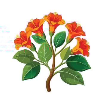 Beautiful Single Big Tree Illustration vector