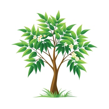 Beautiful Single Big Tree Illustration vector