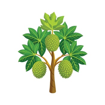 Beautiful Single Big Tree Illustration vector