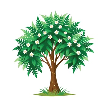 Beautiful Single Big Tree Illustration vector