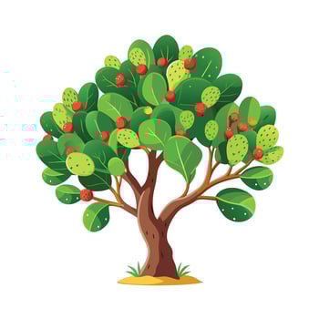 Beautiful Single Big Tree Illustration vector