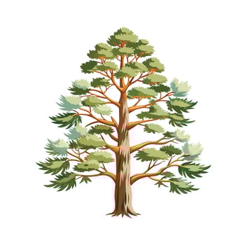 Beautiful Single Big Tree Illustration vector