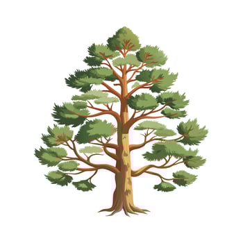 Beautiful Single Big Tree Illustration vector