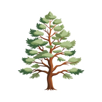 Beautiful Single Big Tree Illustration vector