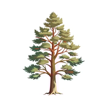 Beautiful Single Big Tree Illustration vector
