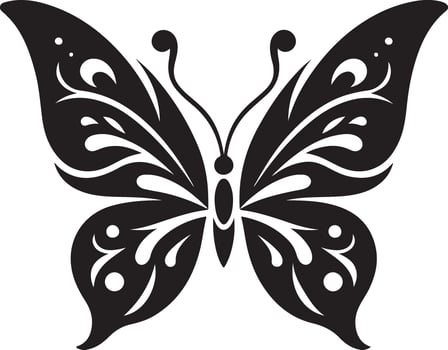 Butterfly icon, Butterfly silhouette on white background vector