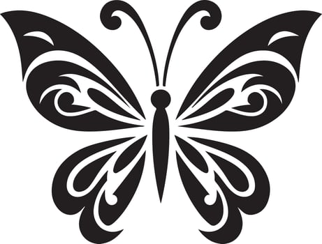 Butterfly icon, Butterfly silhouette on white background vector