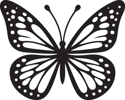 Butterfly icon, Butterfly silhouette on white background vector