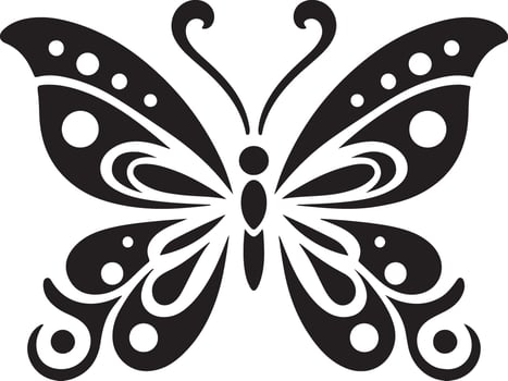 Butterfly icon, Butterfly silhouette on white background vector