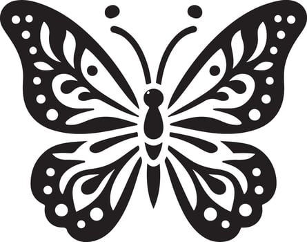 Butterfly icon, Butterfly silhouette on white background vector