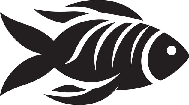 fish silhouette. Fish icon isolated on white background vector