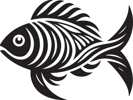 fish silhouette. Fish icon isolated on white background vector