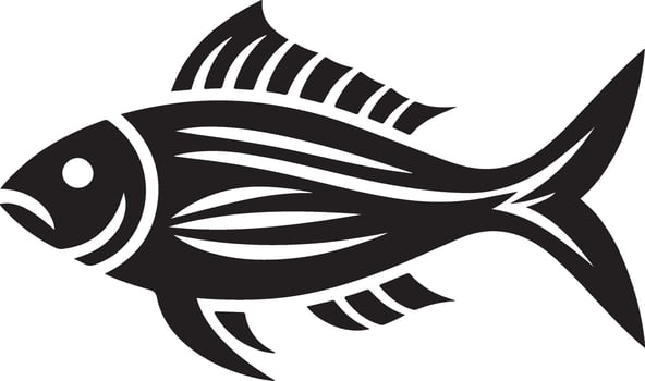 fish silhouette. Fish icon isolated on white background vector