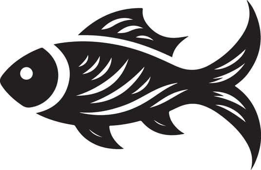 fish silhouette. Fish icon isolated on white background vector