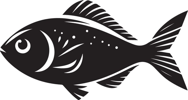 fish silhouette. Fish icon isolated on white background vector