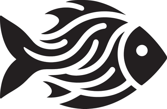 fish silhouette. Fish icon isolated on white background vector