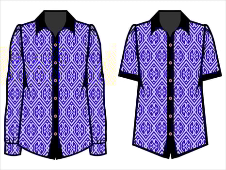 various batik clothes vector