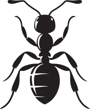 ant silhouette isolated on white background. Ant icon illustration design vector