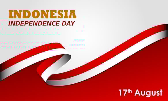 Happy Indonesia Independent Day 17 August 1945, Template of background poster banner vector