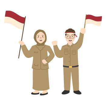 indonesia independence day celebration design vector