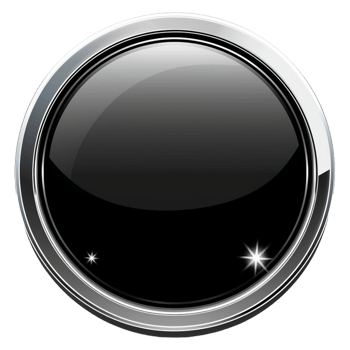 3d button. Round buttons with metal frame. png