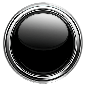 3d button. Round buttons with metal frame. png