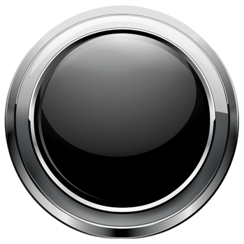 3d button. Round buttons with metal frame. png