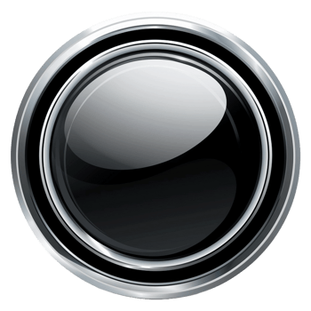 3d button. Round buttons with metal frame. png