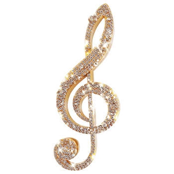 treble clef. golden treble png