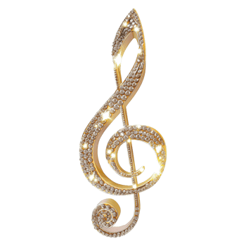 treble clef. golden treble png