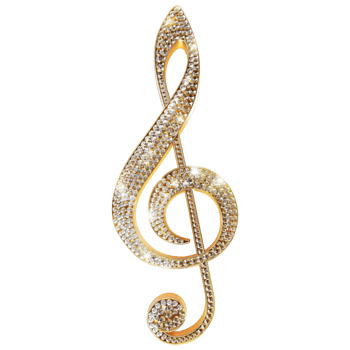 treble clef. golden treble png