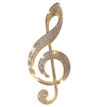 treble clef. golden treble png