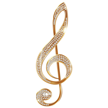 treble clef. golden treble png