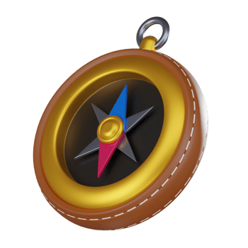 Compass, Tool for Exploration and Adventure. 3D Render png